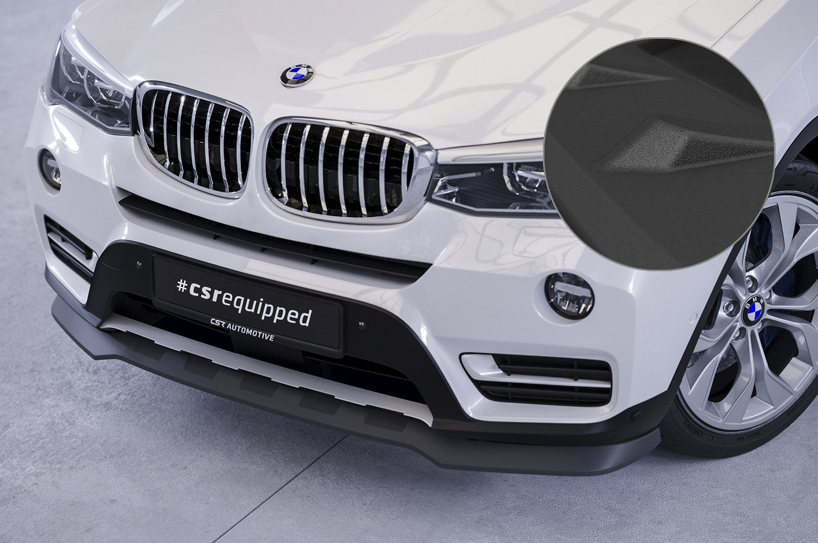 CSR Frontspoiler | Cup-Spoilerlippe mit ABE für BMW X3 (F25) LCI CSL532-S Strukturiert schwarz matt (keine Lackierung erforderlich)