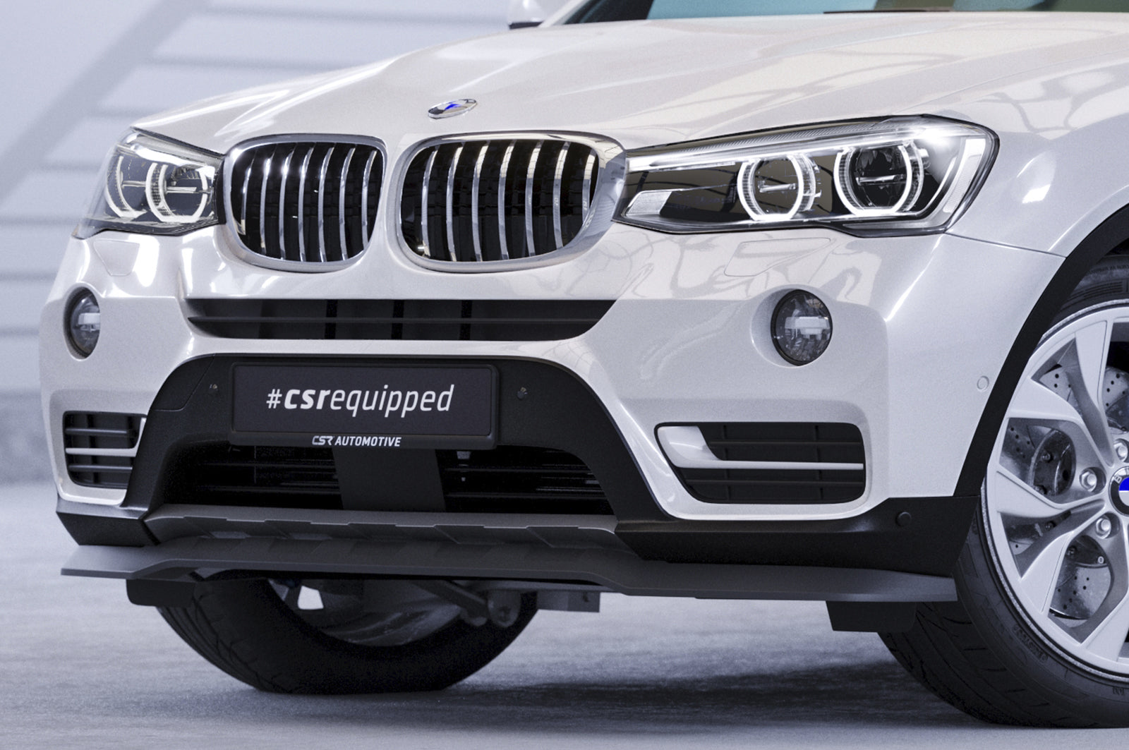 CSR Frontspoiler | Cup-Spoilerlippe mit ABE für BMW X3 (F25) LCI CSL532-S Strukturiert schwarz matt (keine Lackierung erforderlich)