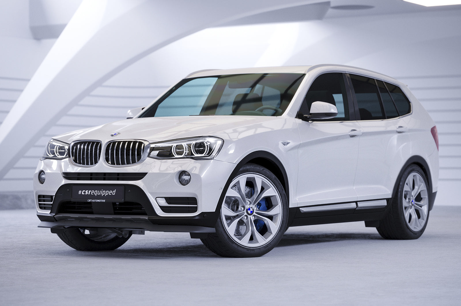 CSR Frontspoiler | Cup-Spoilerlippe mit ABE für BMW X3 (F25) LCI CSL532-C Carbon Look Hochglanz (keine Lackierung erforderlich)