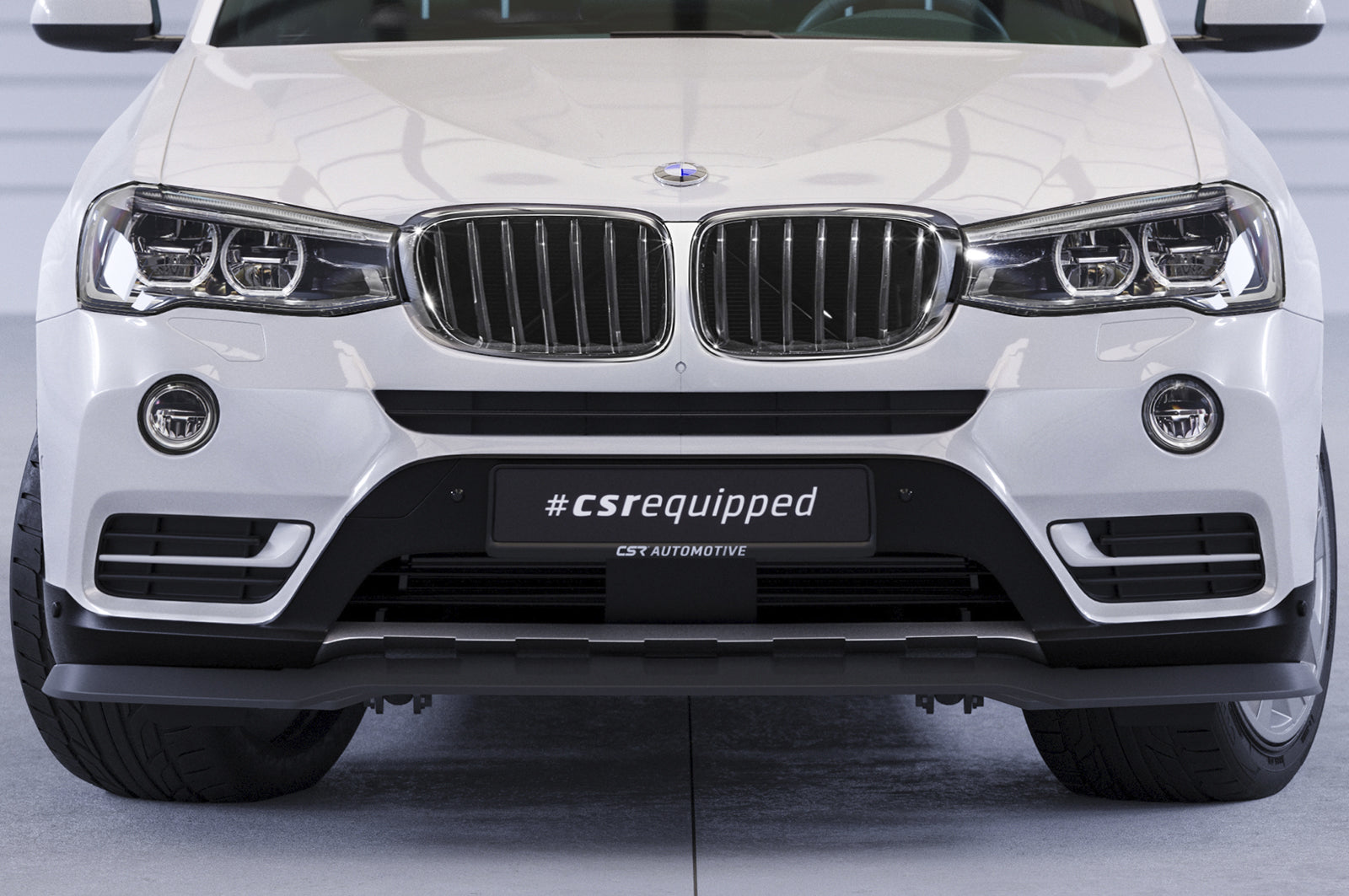 CSR Frontspoiler | Cup-Spoilerlippe mit ABE für BMW X3 (F25) LCI CSL532-C Carbon Look Hochglanz (keine Lackierung erforderlich)