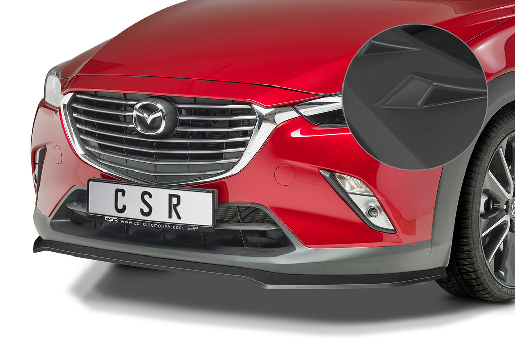 CSR Frontspoiler | Cup-Spoilerlippe mit ABE für Mazda CX3 CSL533-L Unlackiert roh (Lackierung erforderlich)