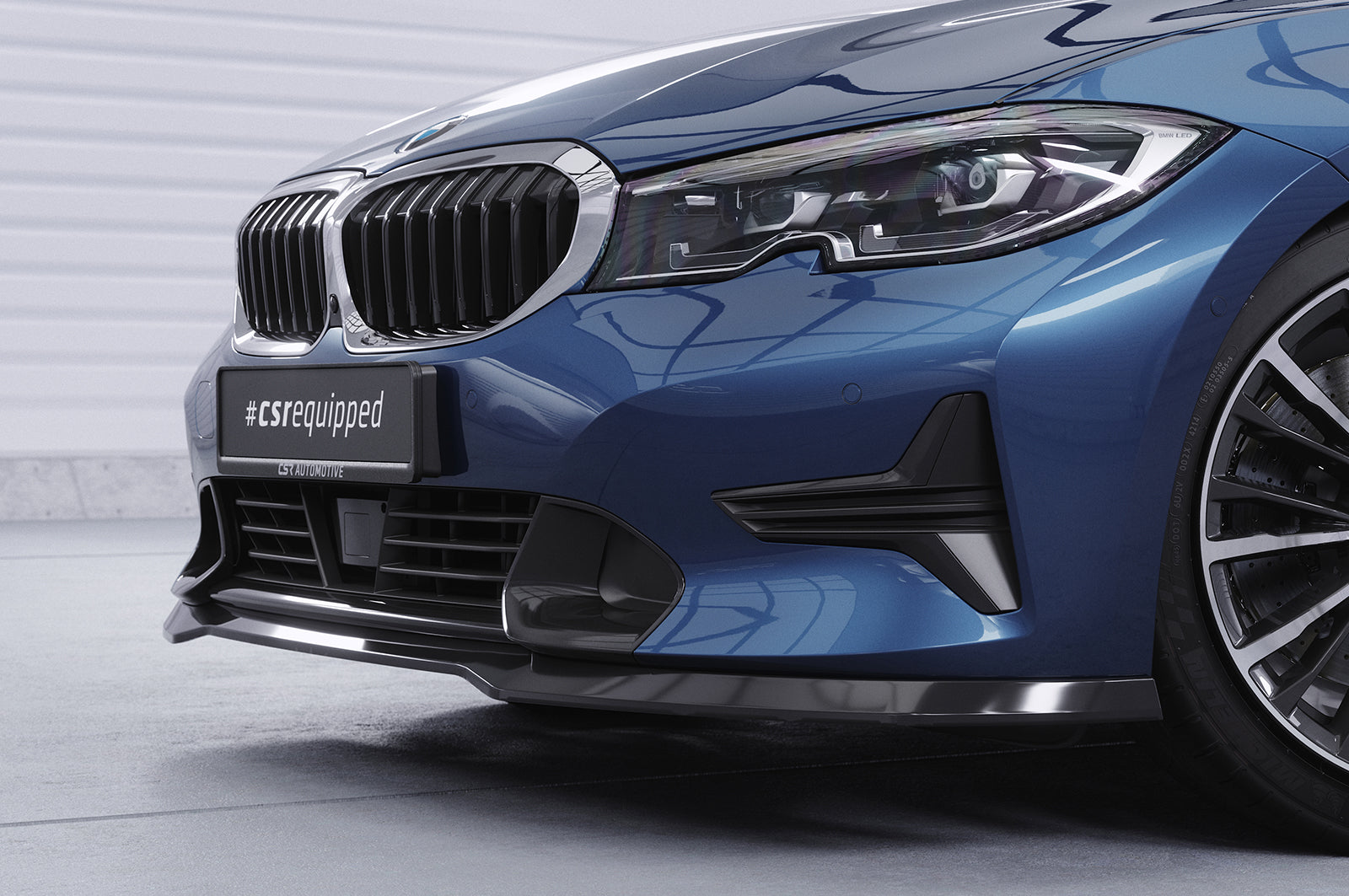 CSR Frontspoiler | Cup-Spoilerlippe mit ABE für BMW 3er (G20/G21) Limousine und Touring CSL534-S Strukturiert schwarz matt (keine Lackierung erforderlich)