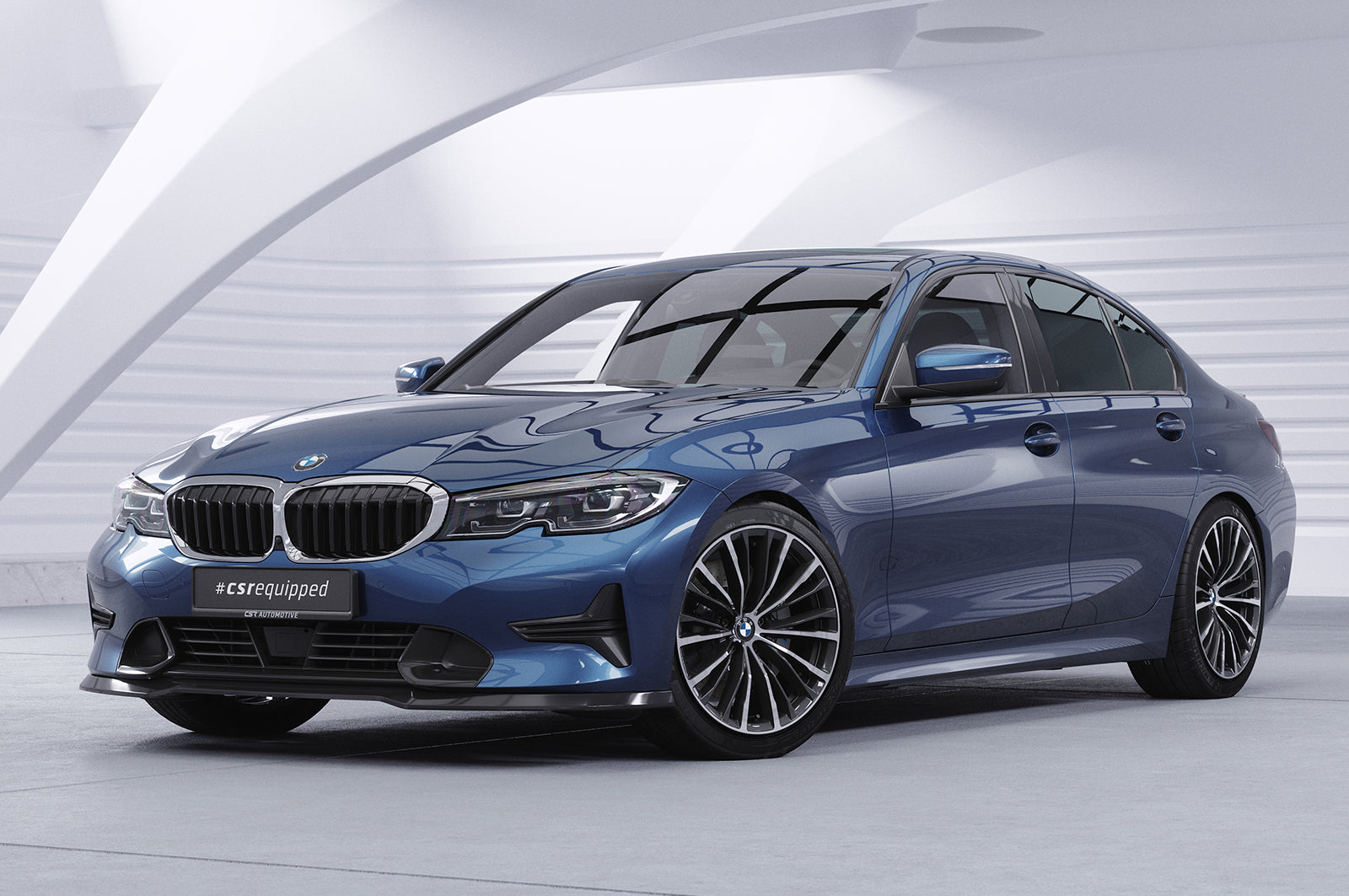 CSR Frontspoiler | Cup-Spoilerlippe mit ABE für BMW 3er (G20/G21) Limousine und Touring CSL534-G Glossy schwarz Hochglanz (keine Lackierung erforderlich)