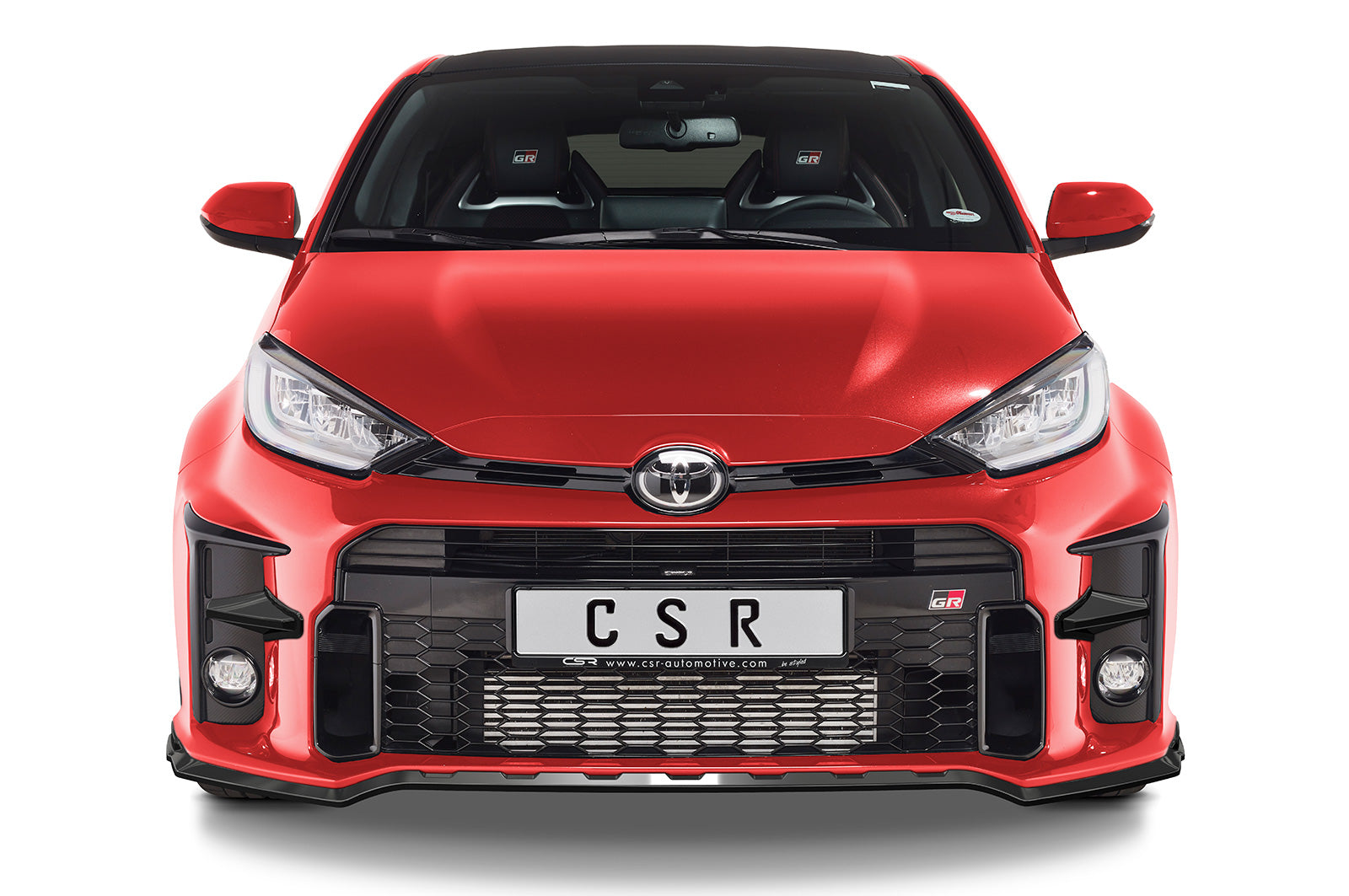 CSR Frontspoiler | Cup-Spoilerlippe mit ABE für Toyota GR Yaris (XP21) CSL535-C Carbon Look Hochglanz (keine Lackierung erforderlich)