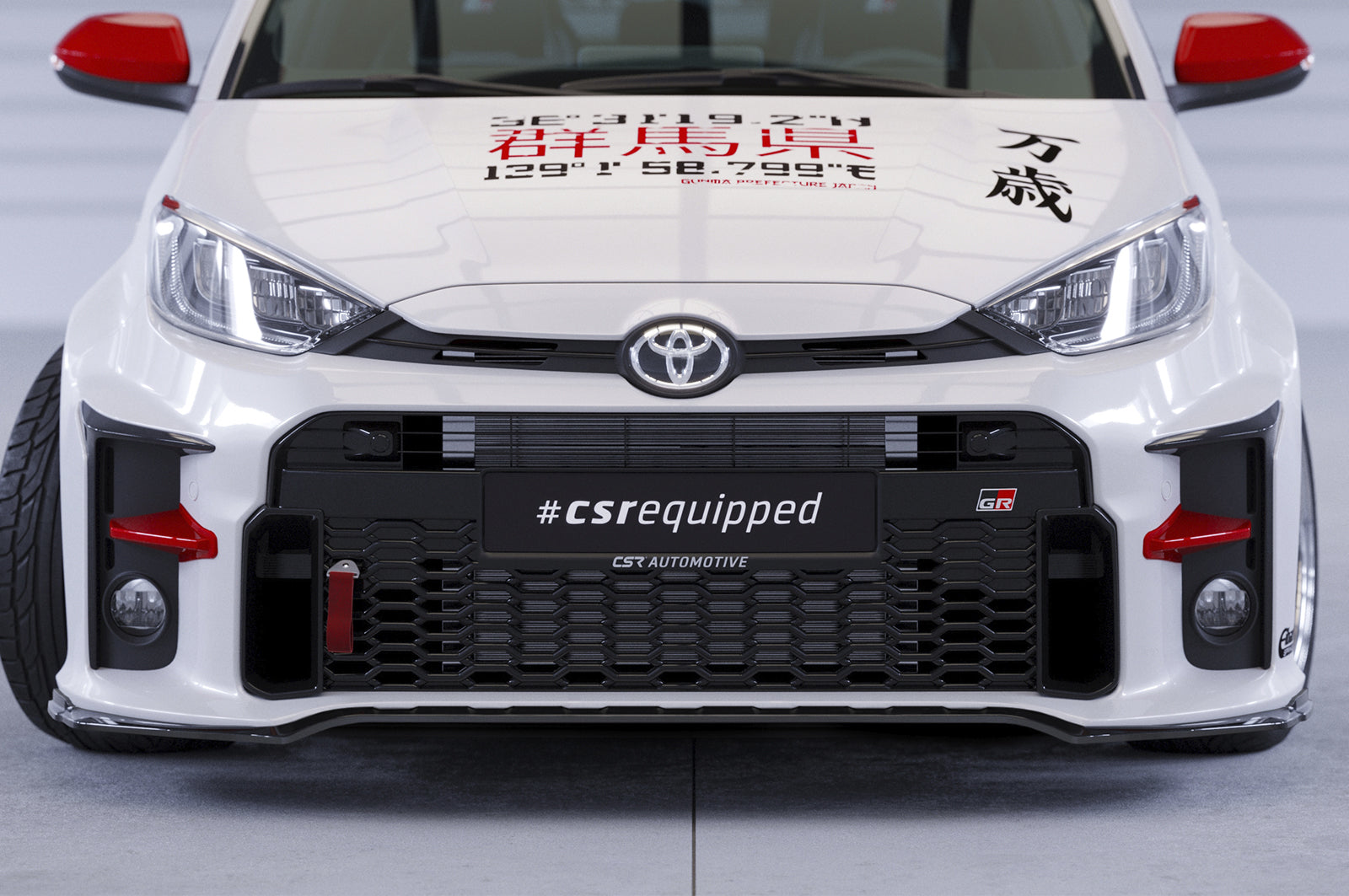 CSR Frontspoiler | Cup-Spoilerlippe mit ABE für Toyota GR Yaris (XP21) CSL535-G Glossy schwarz Hochglanz (keine Lackierung erforderlich)