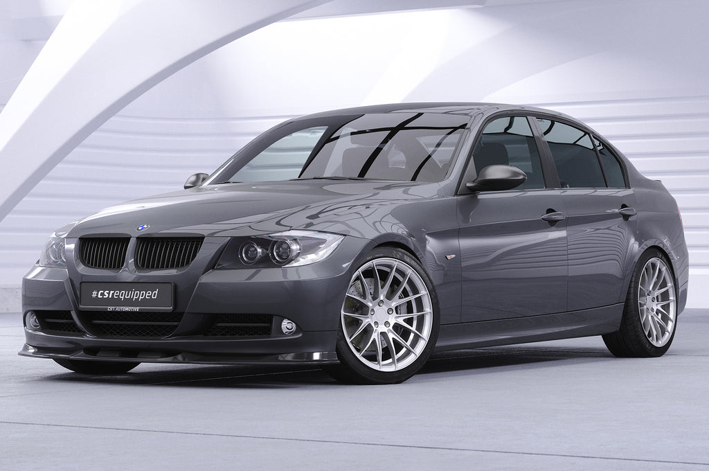 CSR Frontspoiler | Cup-Spoilerlippe mit ABE für BMW 3er (E90/E91) Limousine und Touring CSL536-S Strukturiert schwarz matt (keine Lackierung erforderlich)