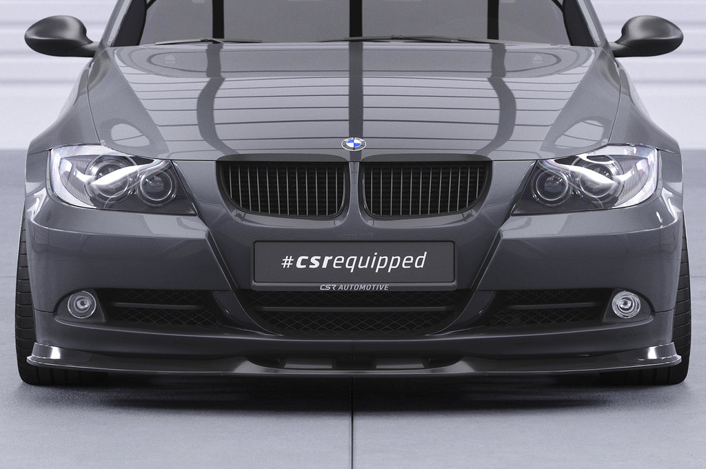 CSR Frontspoiler | Cup-Spoilerlippe mit ABE für BMW 3er (E90/E91) Limousine und Touring CSL536-S Strukturiert schwarz matt (keine Lackierung erforderlich)