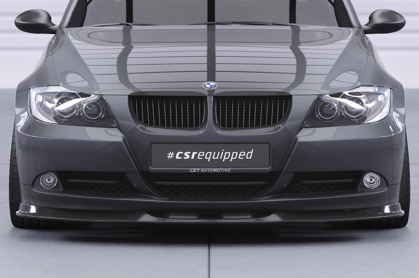 CSR Frontspoiler | Cup-Spoilerlippe mit ABE für BMW 3er (E90/E91) Limousine und Touring CSL536-L Unlackiert roh (Lackierung erforderlich)