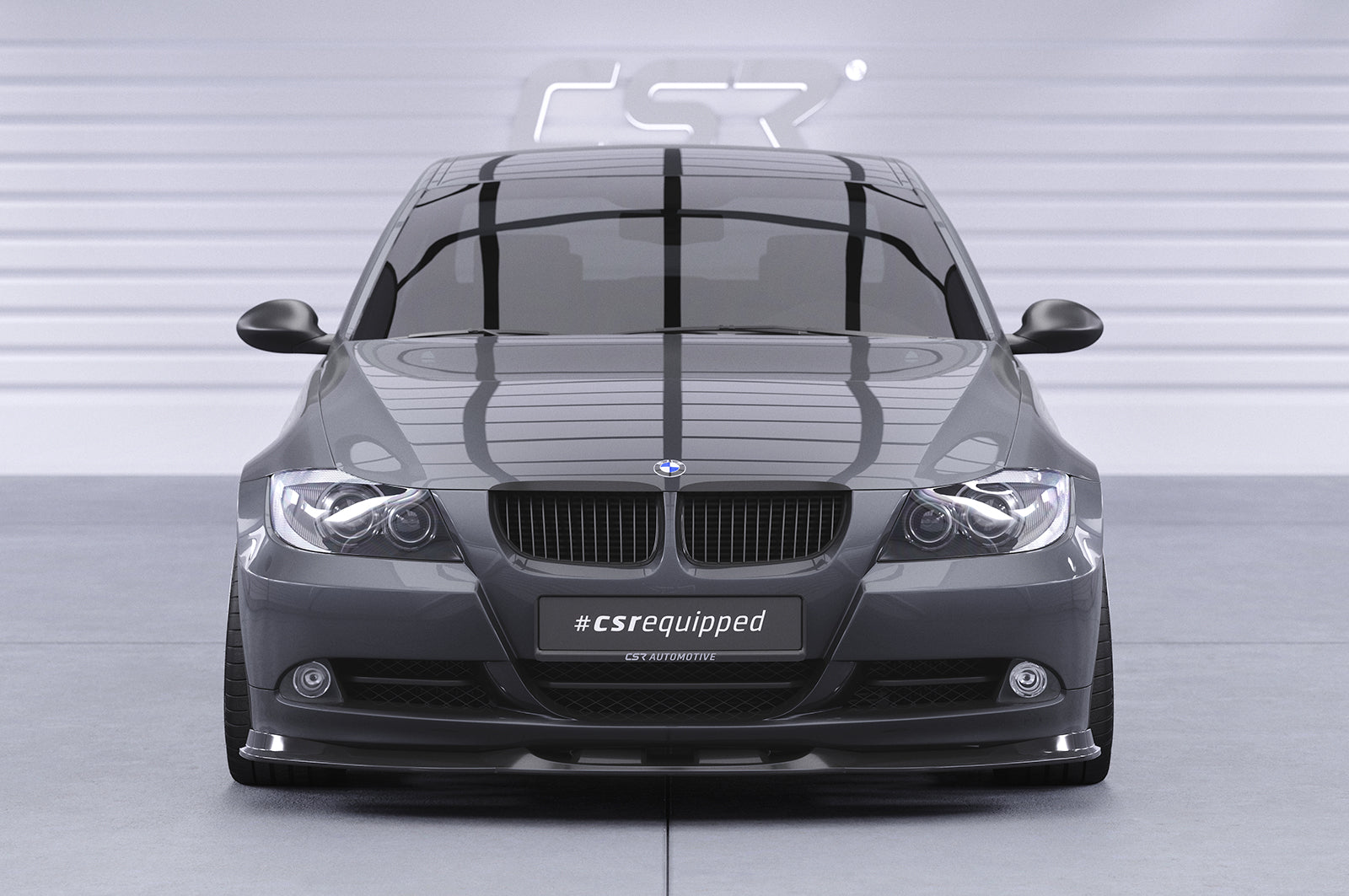 CSR Frontspoiler | Cup-Spoilerlippe mit ABE für BMW 3er (E90/E91) Limousine und Touring CSL536-S Strukturiert schwarz matt (keine Lackierung erforderlich)
