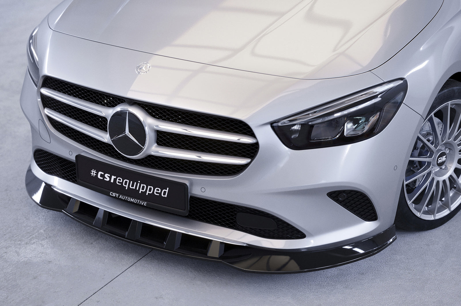 CSR Frontspoiler | Cup-Spoilerlippe mit ABE für Mercedes-Benz B-Klasse W247 CSL537-S Strukturiert schwarz matt (keine Lackierung erforderlich)