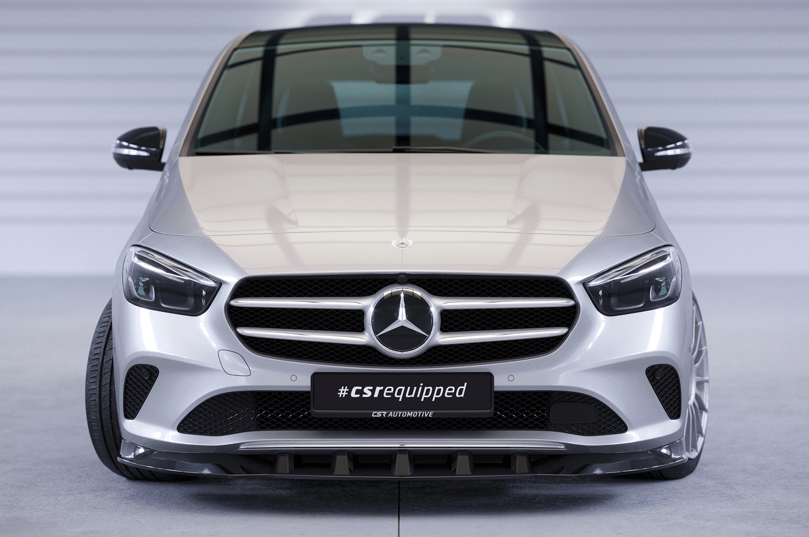 CSR Frontspoiler | Cup-Spoilerlippe mit ABE für Mercedes-Benz B-Klasse W247 CSL537-S Strukturiert schwarz matt (keine Lackierung erforderlich)
