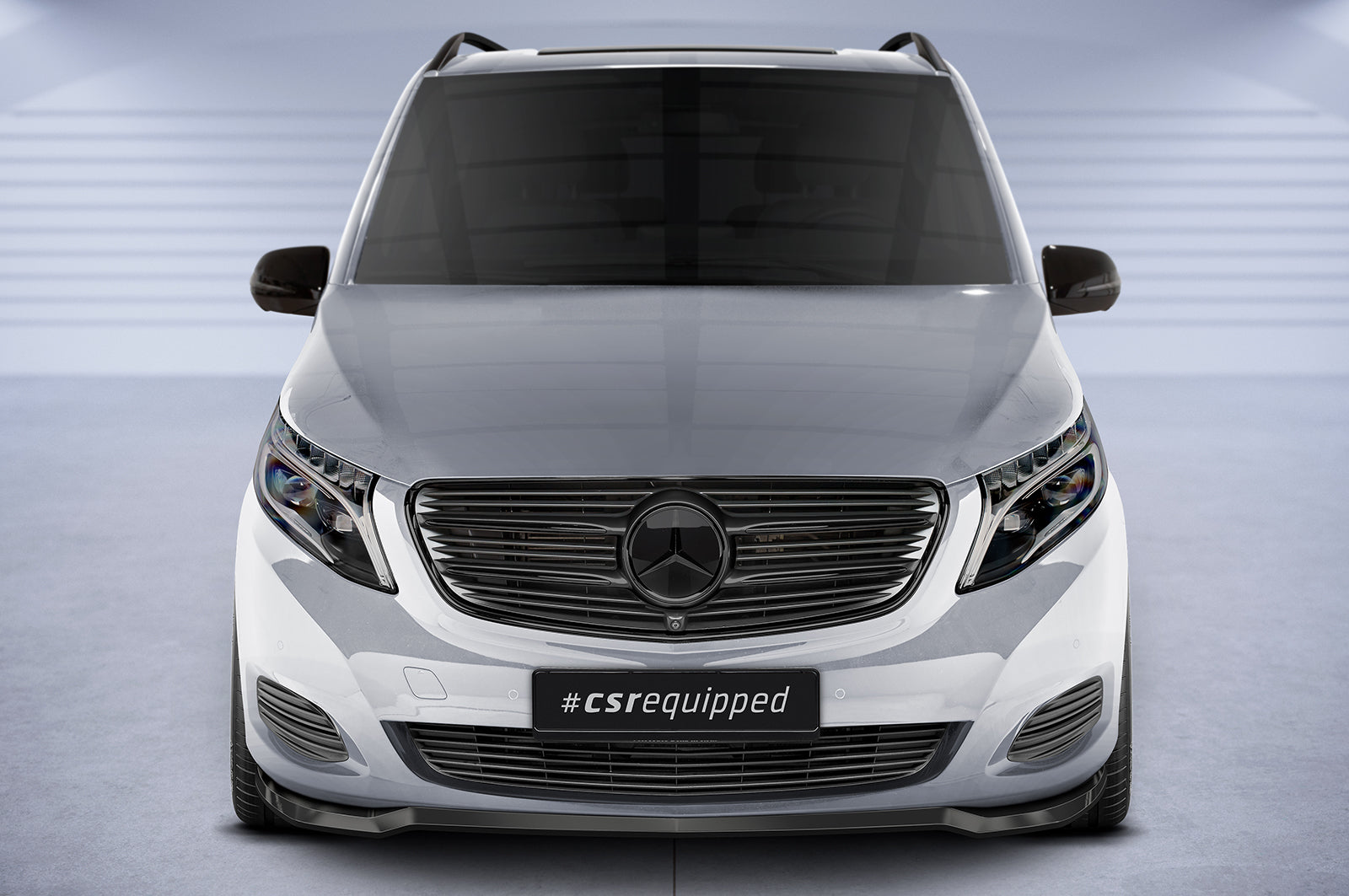 CSR Frontspoiler | Cup-Spoilerlippe mit ABE für Mercedes-Benz V-Klasse 447 CSL538-S Strukturiert schwarz matt (keine Lackierung erforderlich)