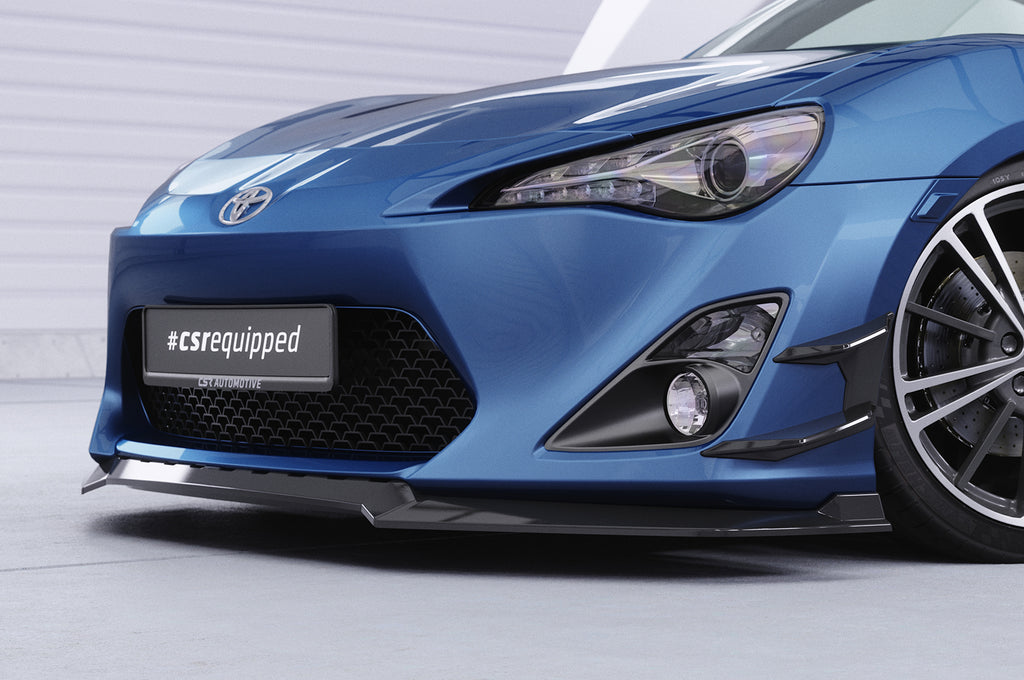 CSR Frontspoiler | Cup-Spoilerlippe mit ABE für Toyota GT86 (ZN6) CSL539-G Glossy schwarz Hochglanz (keine Lackierung erforderlich)