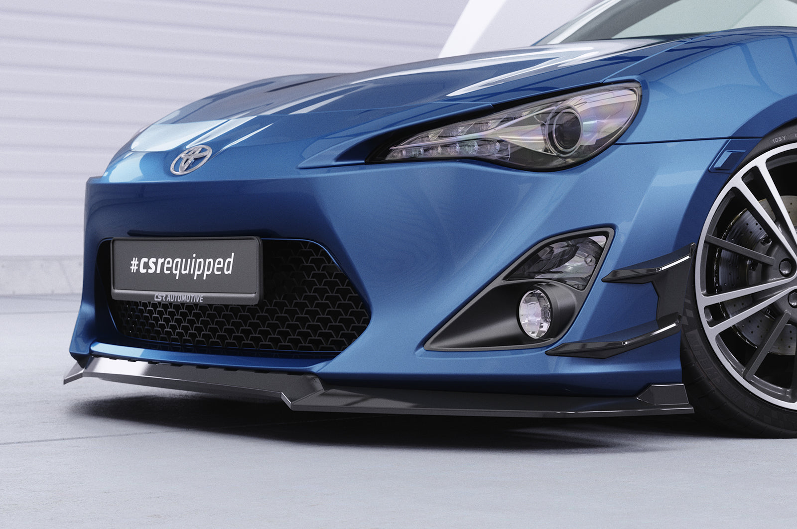 CSR Frontspoiler | Cup-Spoilerlippe mit ABE für Toyota GT86 (ZN6) CSL539-S Strukturiert schwarz matt (keine Lackierung erforderlich)