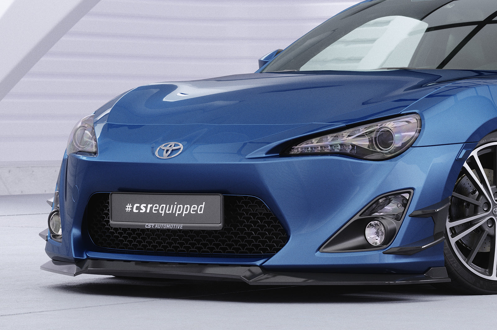 CSR Frontspoiler | Cup-Spoilerlippe mit ABE für Toyota GT86 (ZN6) CSL539-S strukturiert schwarz matt (keine Lackierung erforderlich)