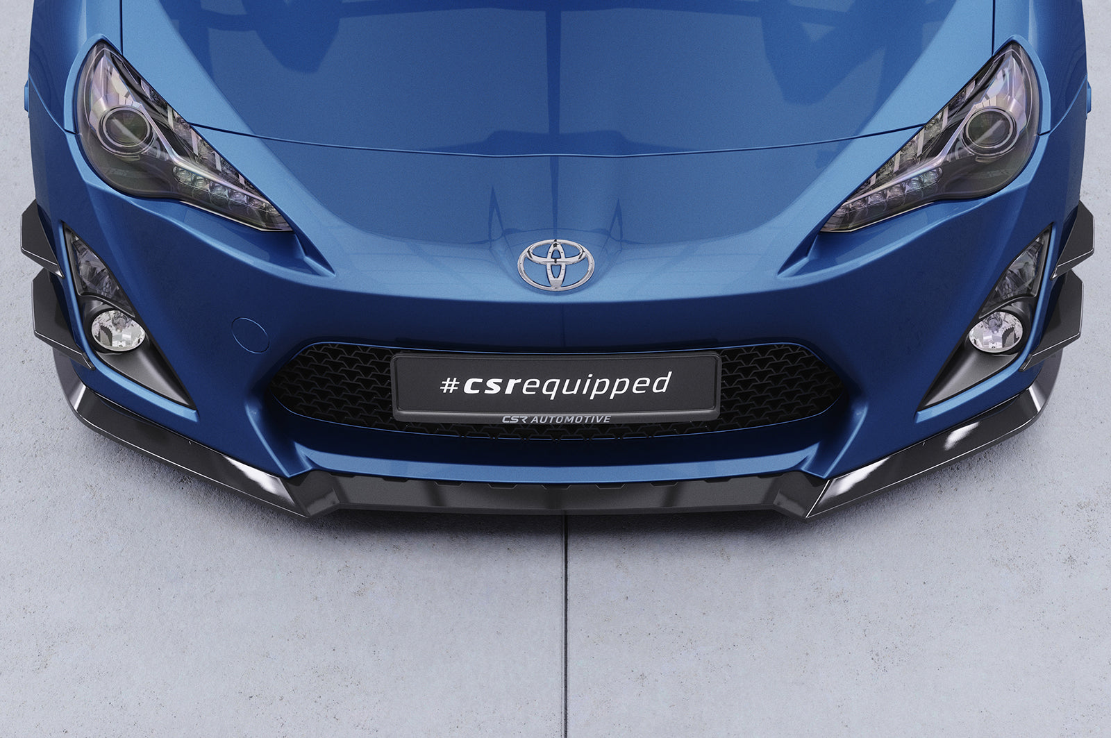 CSR Frontspoiler | Cup-Spoilerlippe mit ABE für Toyota GT86 (ZN6) CSL539-G Glossy schwarz Hochglanz (keine Lackierung erforderlich)