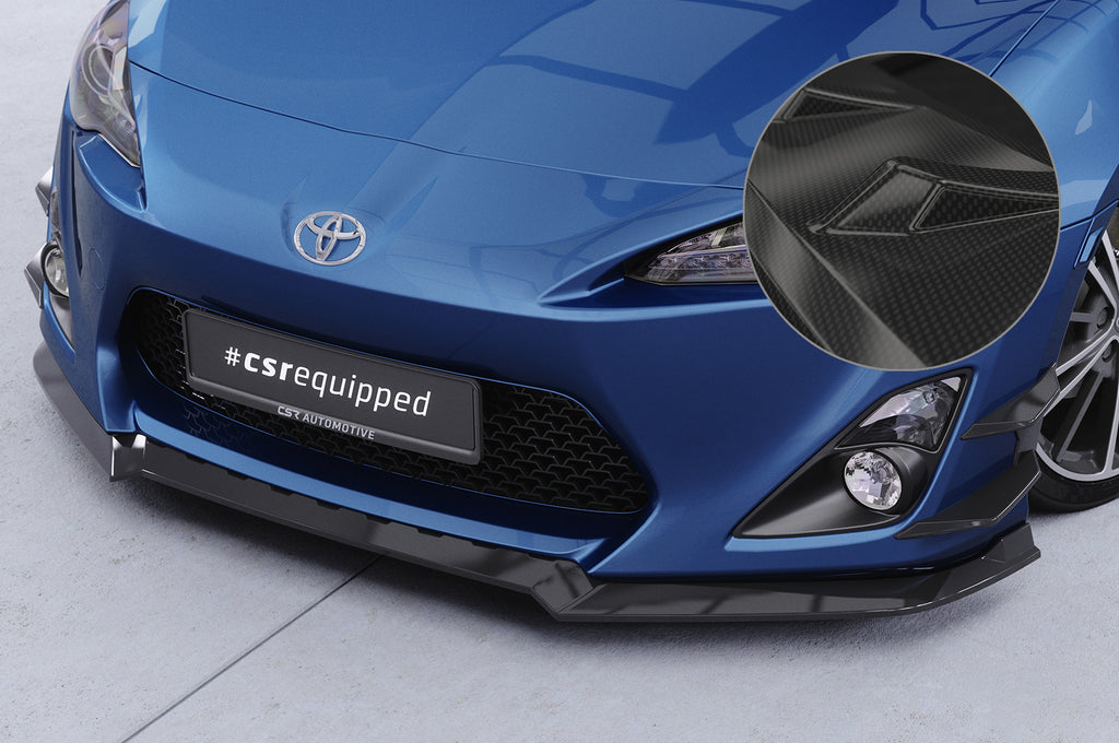 CSR Frontspoiler | Cup-Spoilerlippe mit ABE für Toyota GT86 (ZN6) CSL539-C Carbon Look Hochglanz (keine Lackierung erforderlich)