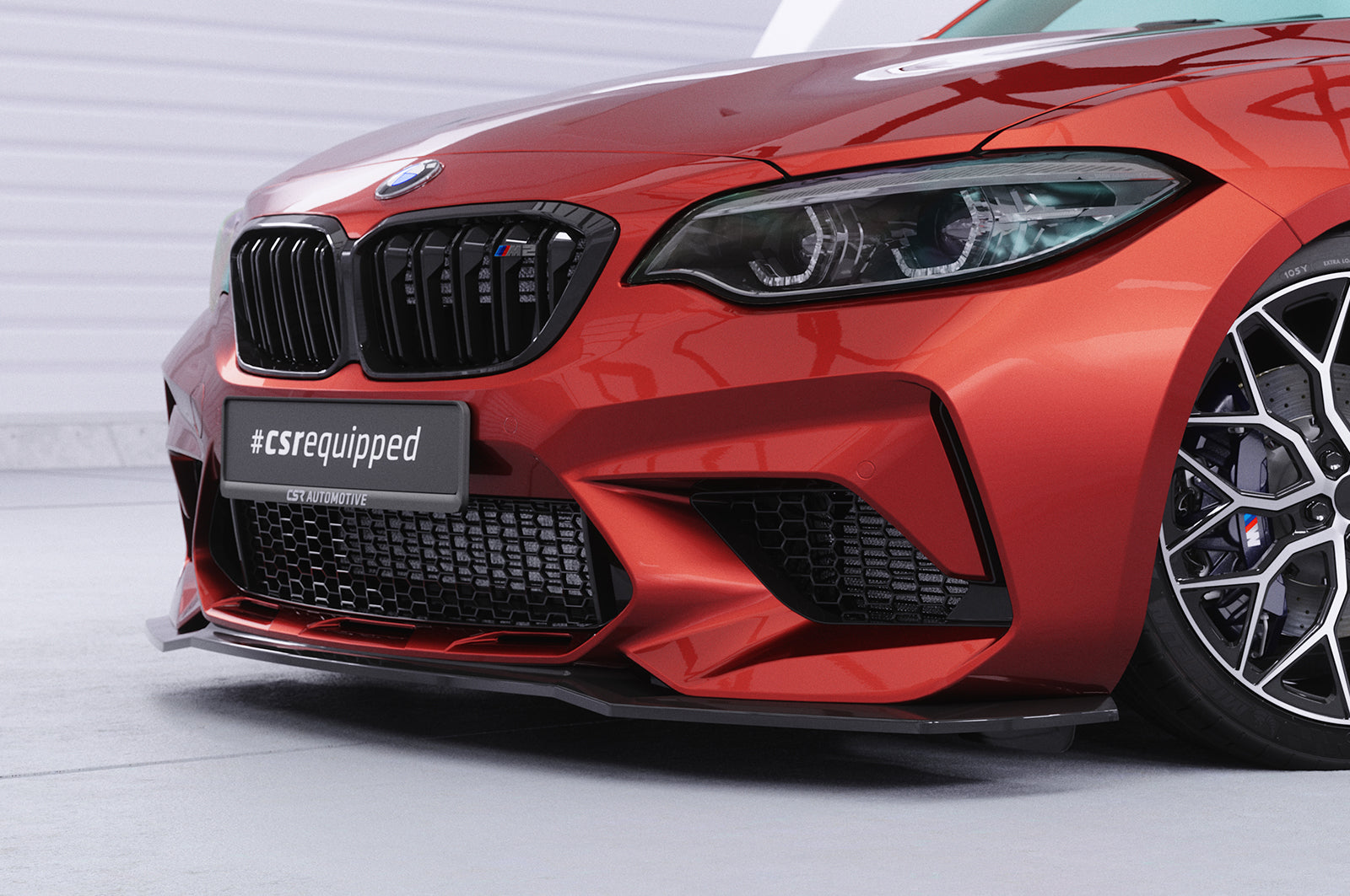 CSR Frontspoiler | Cup-Spoilerlippe mit ABE für BMW M2 Competition (F87) CSL540-L Unlackiert roh (Lackierung erforderlich)