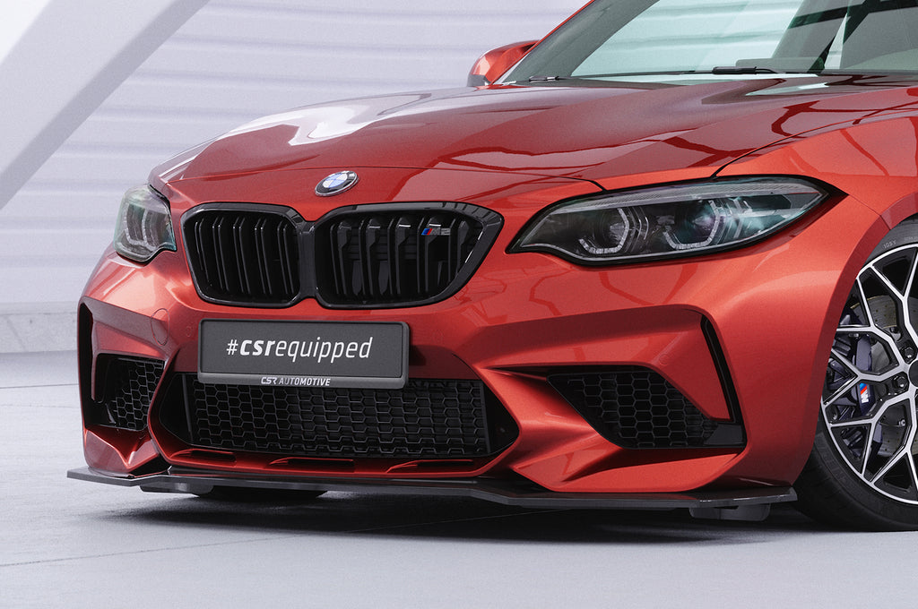 CSR Frontspoiler | Cup-Spoilerlippe mit ABE für BMW M2 Competition (F87) CSL540-S Strukturiert schwarz matt (keine Lackierung erforderlich)