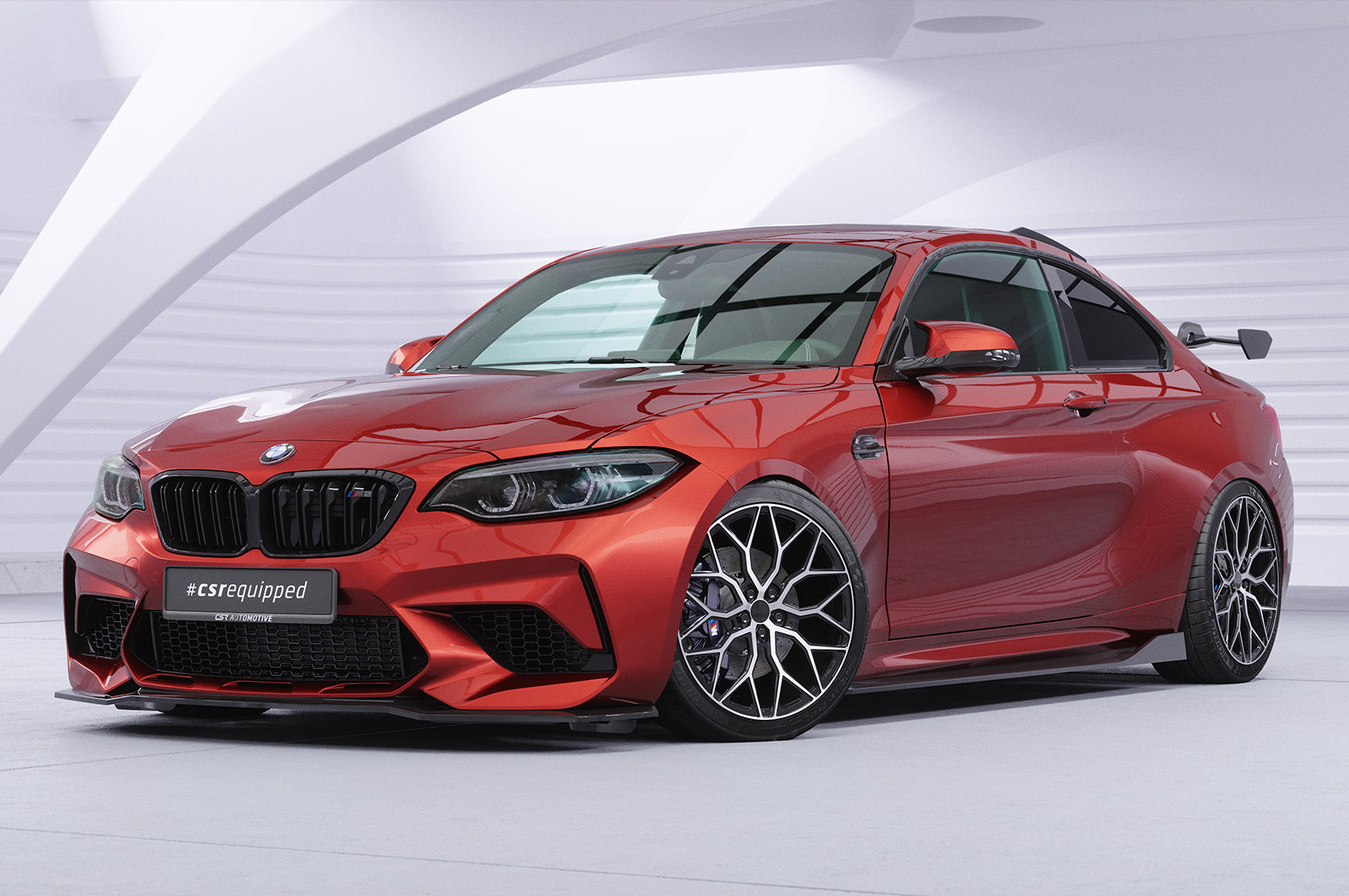 CSR Frontspoiler | Cup-Spoilerlippe mit ABE für BMW M2 Competition (F87) CSL540-L Unlackiert roh (Lackierung erforderlich)