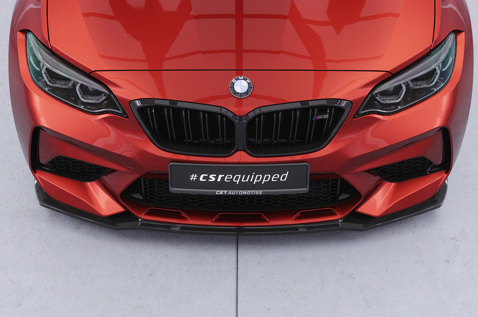 CSR Frontspoiler | Cup-Spoilerlippe mit ABE für BMW M2 Competition (F87) CSL540-G Glossy schwarz Hochglanz (keine Lackierung erforderlich)