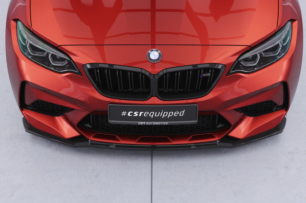 CSR Frontspoiler | Cup-Spoilerlippe mit ABE für BMW M2 Competition (F87) CSL540-S Strukturiert schwarz matt (keine Lackierung erforderlich)