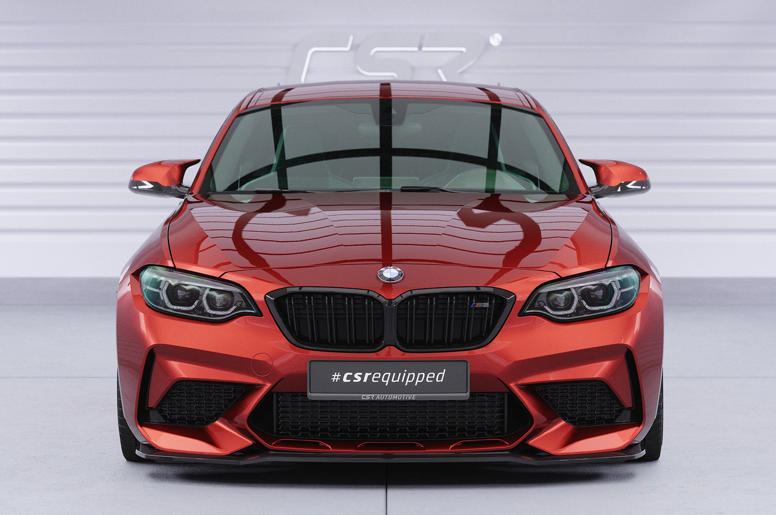 CSR Frontspoiler | Cup-Spoilerlippe mit ABE für BMW M2 Competition (F87) CSL540-G Glossy schwarz Hochglanz (keine Lackierung erforderlich)