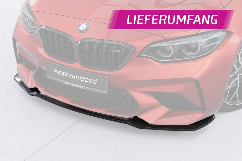 CSR Frontspoiler | Cup-Spoilerlippe mit ABE für BMW M2 Competition (F87) CSL540-L Unlackiert roh (Lackierung erforderlich)