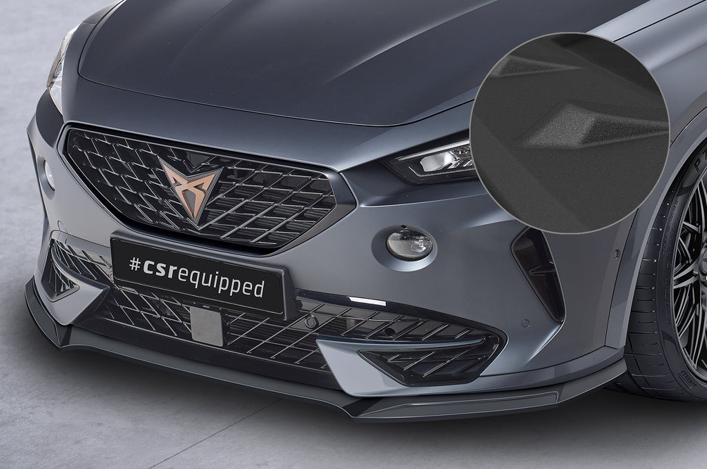 CSR Frontspoiler | Cup-Spoilerlippe mit ABE für Cupra Formentor CSL541-S Strukturiert schwarz matt (keine Lackierung erforderlich)