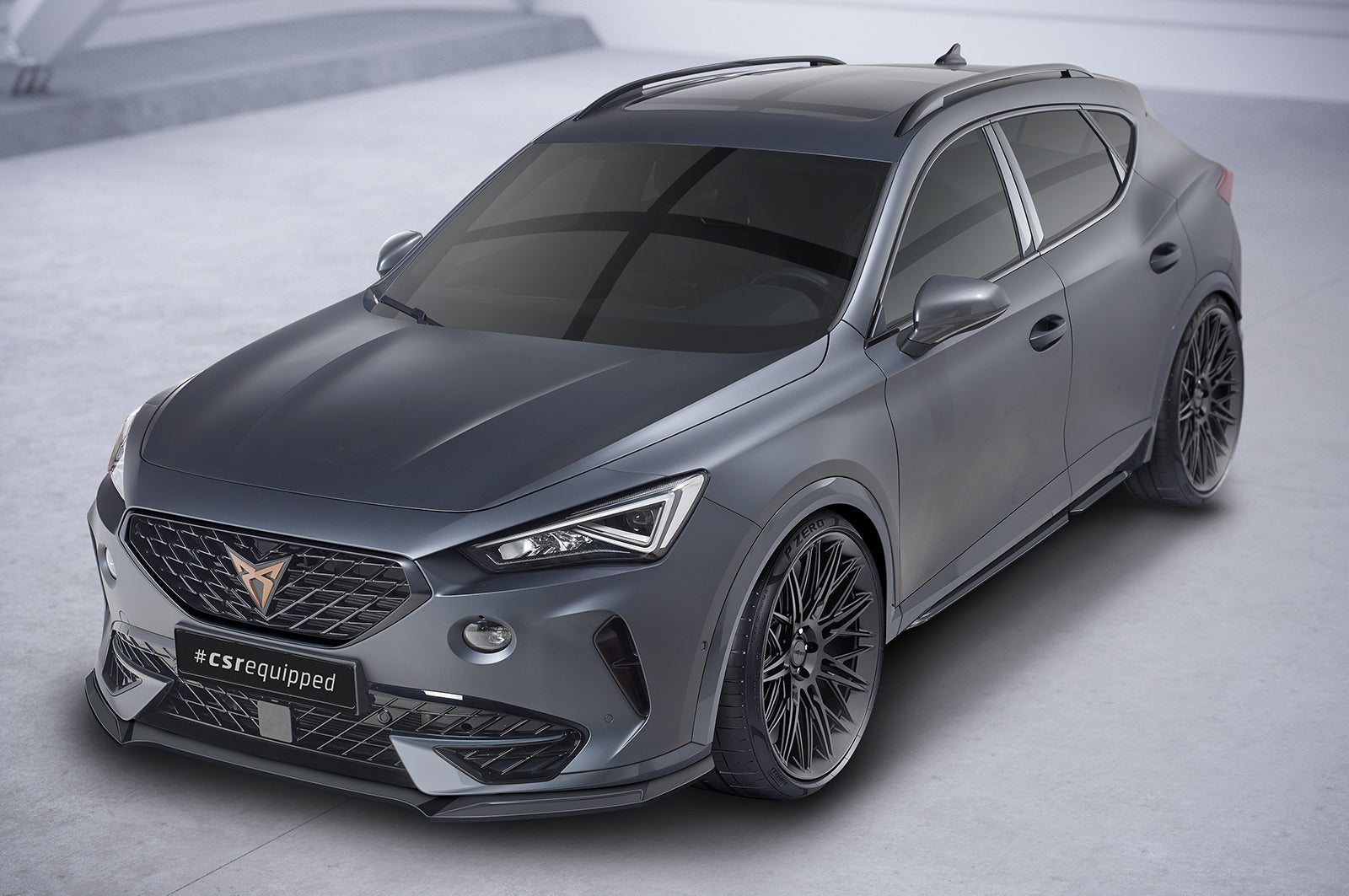 CSR Frontspoiler | Cup-Spoilerlippe mit ABE für Cupra Formentor CSL541-S Strukturiert schwarz matt (keine Lackierung erforderlich)