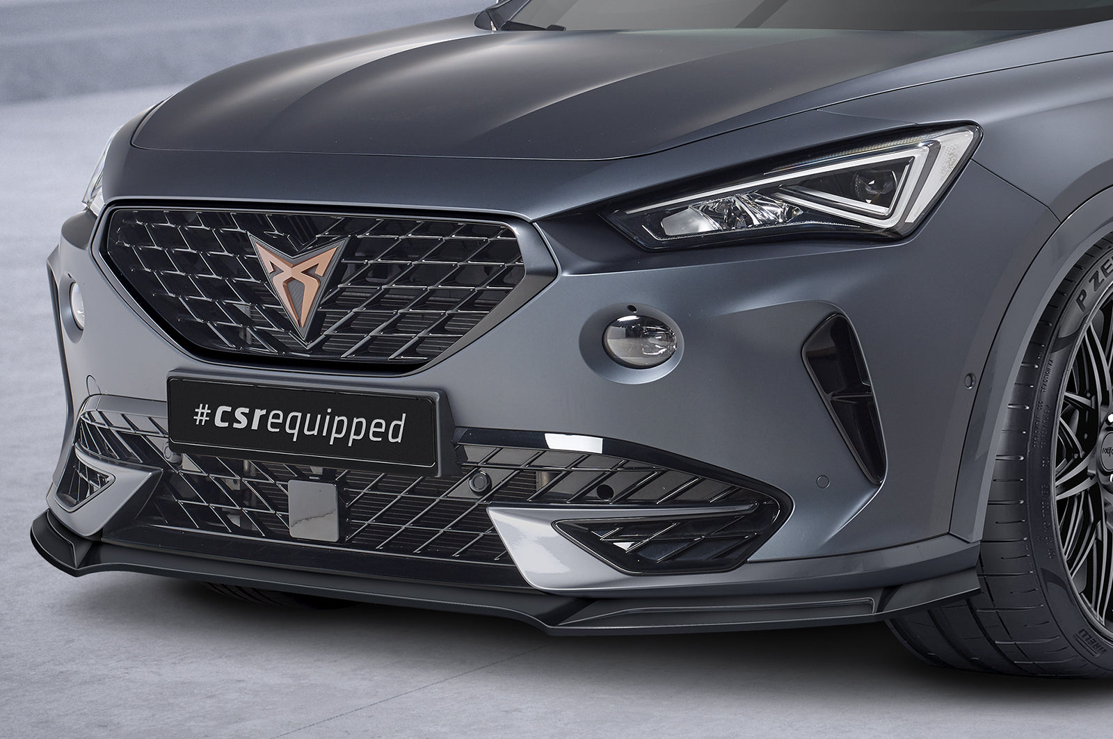 CSR Frontspoiler | Cup-Spoilerlippe mit ABE für Cupra Formentor CSL541-S Strukturiert schwarz matt (keine Lackierung erforderlich)