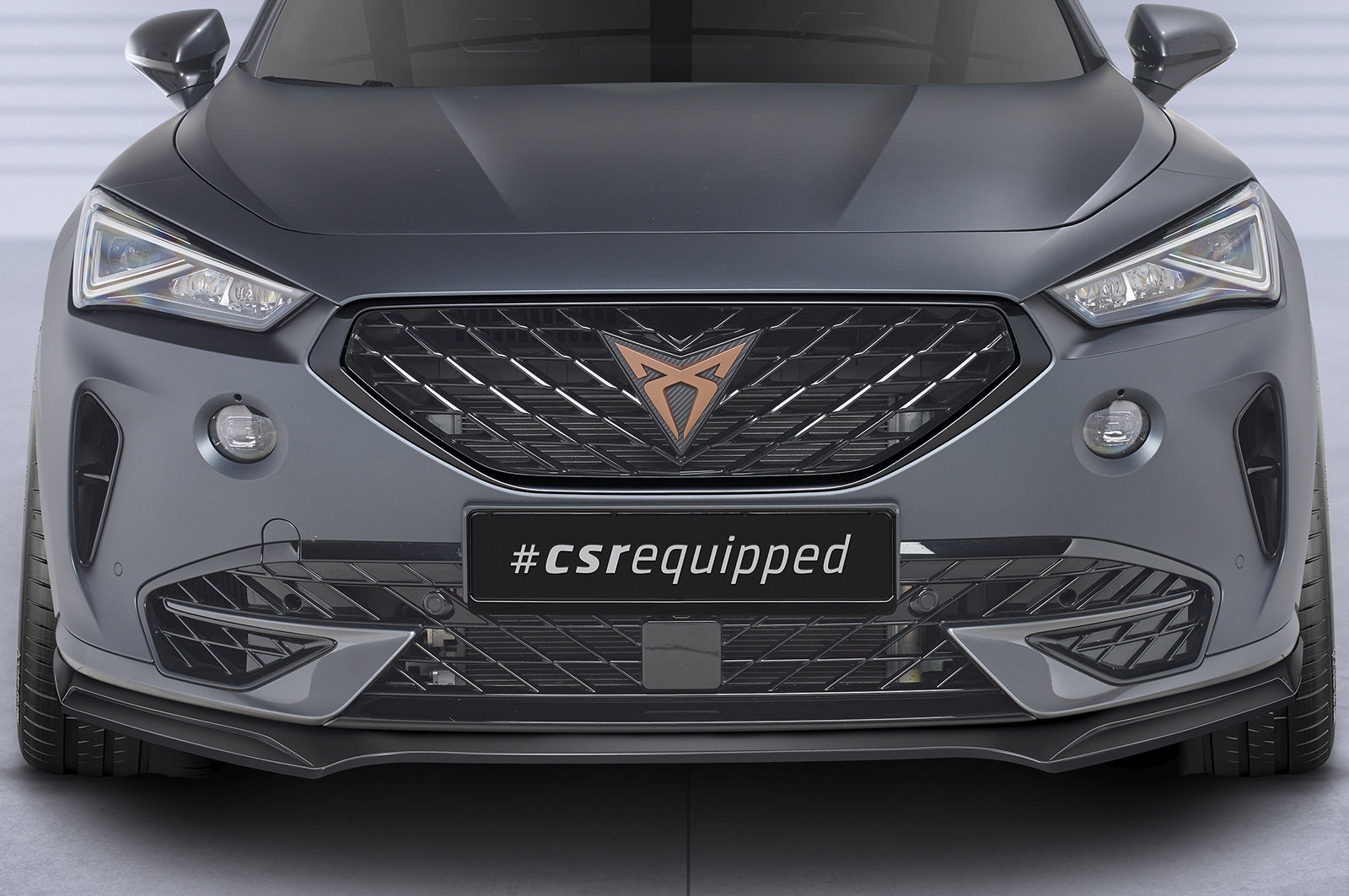CSR Frontspoiler | Cup-Spoilerlippe mit ABE für Cupra Formentor CSL541-S Strukturiert schwarz matt (keine Lackierung erforderlich)