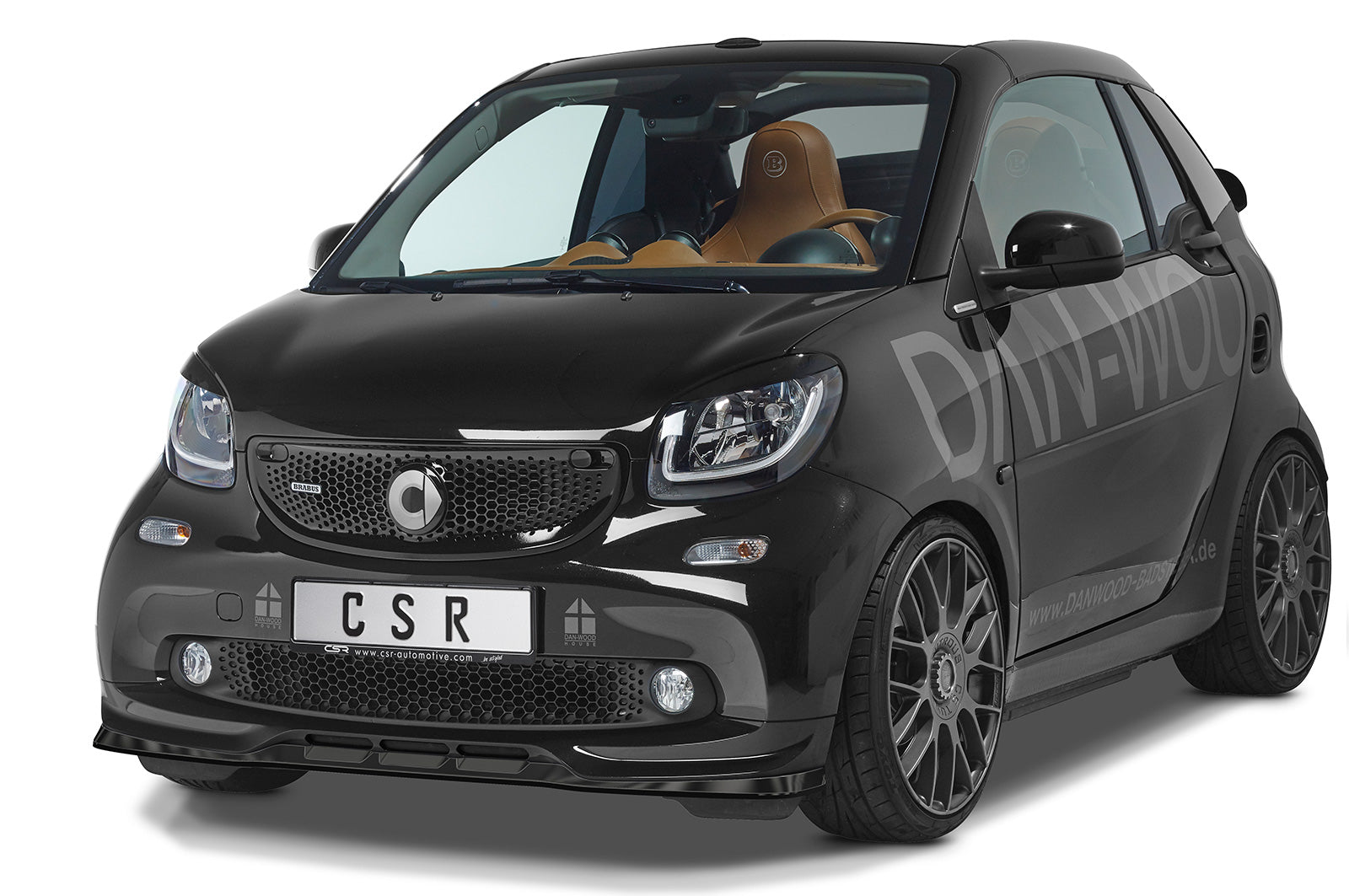 CSR Frontspoiler | Cup-Spoilerlippe mit ABE für Smart fortwo 453 Brabus CSL542-S strukturiert schwarz matt (keine Lackierung erforderlich)
