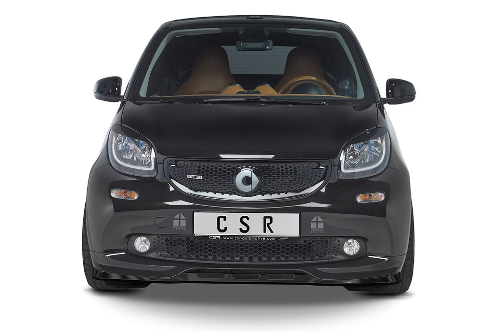 CSR Frontspoiler | Cup-Spoilerlippe mit ABE für Smart fortwo 453 Brabus CSL542-G Glossy schwarz Hochglanz (keine Lackierung erforderlich)