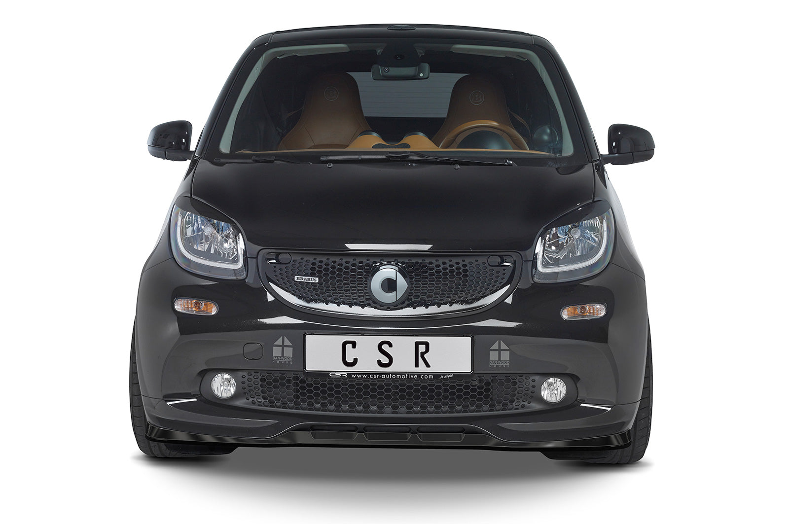 CSR Frontspoiler | Cup-Spoilerlippe mit ABE für Smart fortwo 453 Brabus CSL542-G Glossy schwarz Hochglanz (keine Lackierung erforderlich)