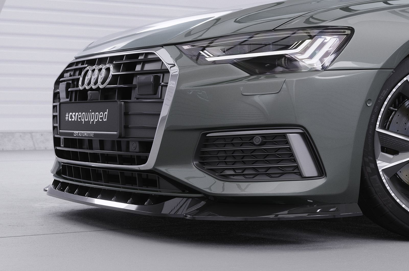 CSR Frontspoiler | Cup-Spoilerlippe mit ABE für Audi A6 C8 (Typ 4K/F2) CSL543-S Strukturiert schwarz matt (keine Lackierung erforderlich)