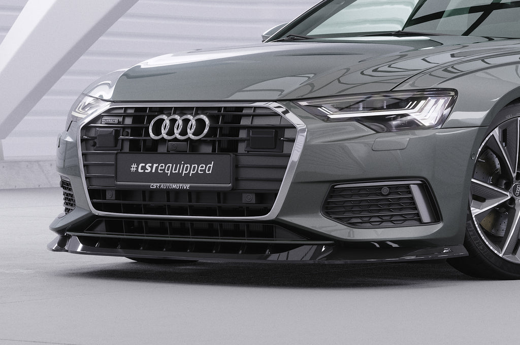 CSR Frontspoiler | Cup-Spoilerlippe mit ABE für Audi A6 C8 (Typ 4K/F2) CSL543-S Strukturiert schwarz matt (keine Lackierung erforderlich)