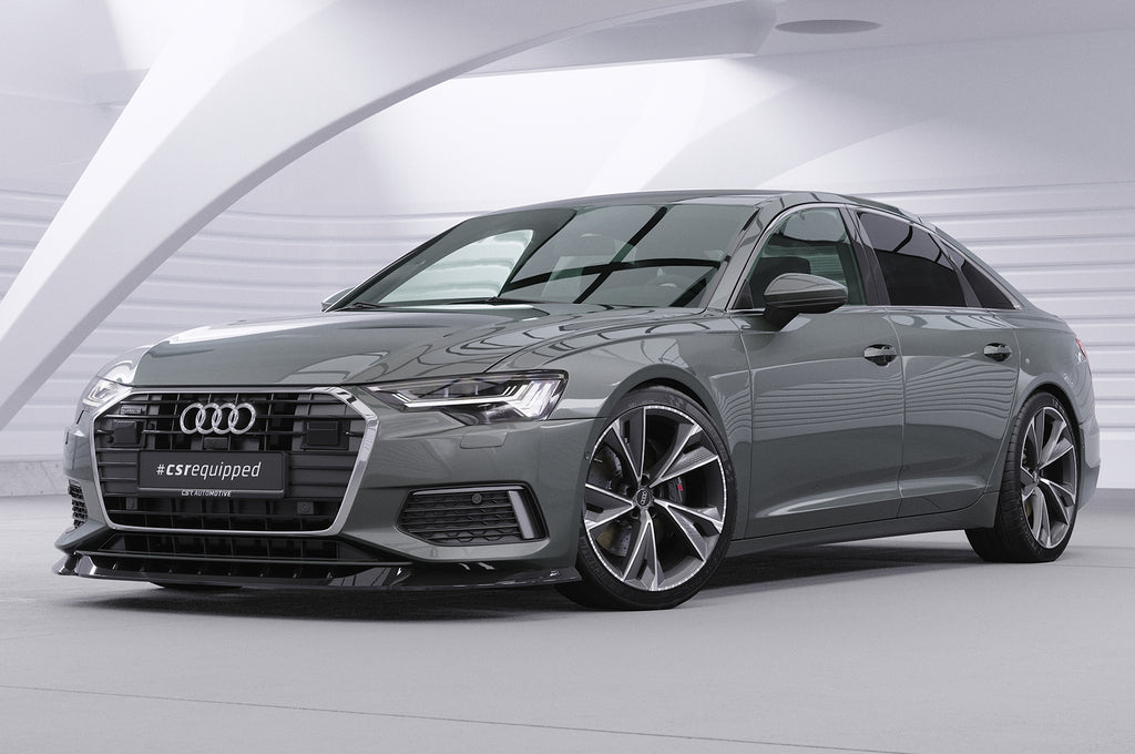 CSR Frontspoiler | Cup-Spoilerlippe mit ABE für Audi A6 C8 (Typ 4K/F2) CSL543-S Strukturiert schwarz matt (keine Lackierung erforderlich)
