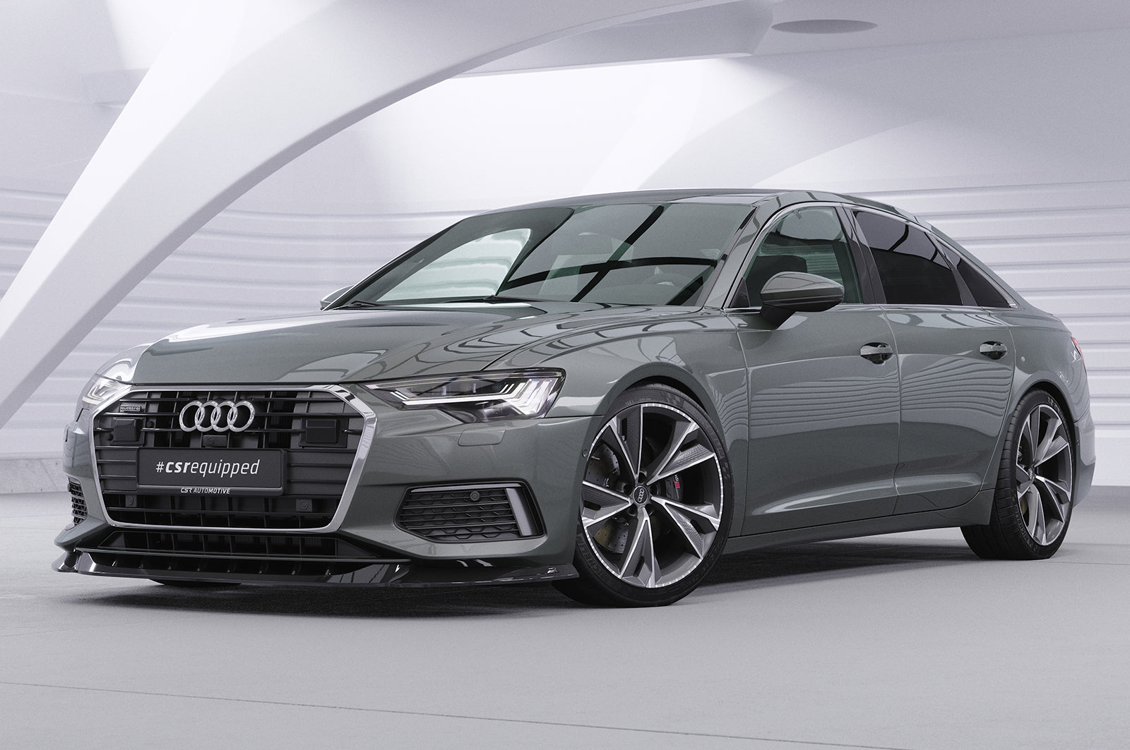 CSR Frontspoiler | Cup-Spoilerlippe mit ABE für Audi A6 C8 (Typ 4K/F2) CSL543-S Strukturiert schwarz matt (keine Lackierung erforderlich)