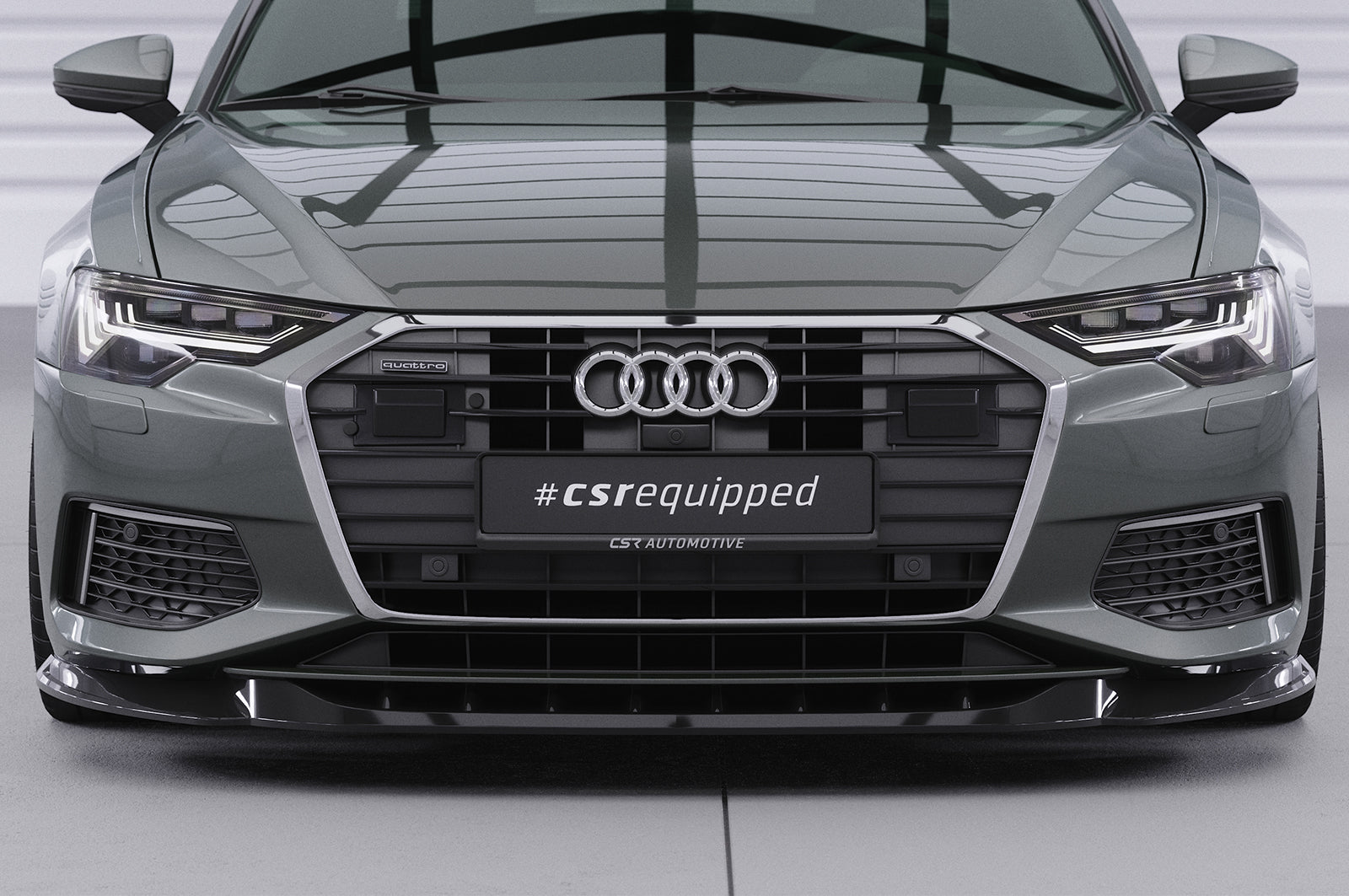 CSR Frontspoiler | Cup-Spoilerlippe mit ABE für Audi A6 C8 (Typ 4K/F2) CSL543-S Strukturiert schwarz matt (keine Lackierung erforderlich)