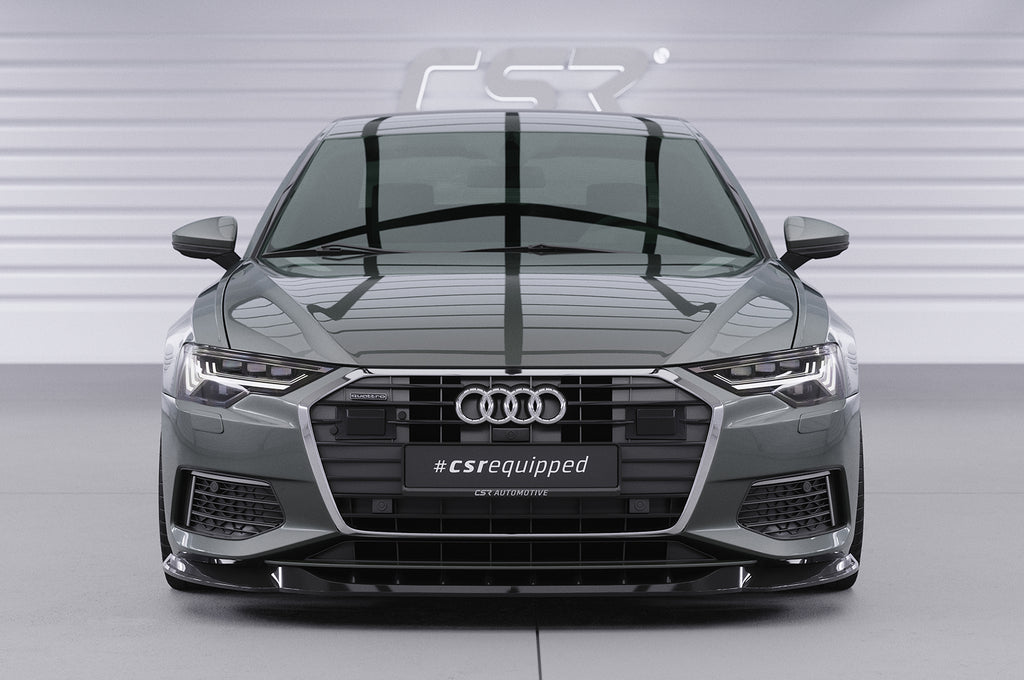 CSR Frontspoiler | Cup-Spoilerlippe mit ABE für Audi A6 C8 (Typ 4K/F2) CSL543-S Strukturiert schwarz matt (keine Lackierung erforderlich)