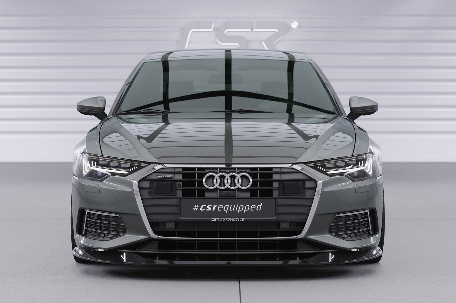 CSR Frontspoiler | Cup-Spoilerlippe mit ABE für Audi A6 C8 (Typ 4K/F2) CSL543-S Strukturiert schwarz matt (keine Lackierung erforderlich)