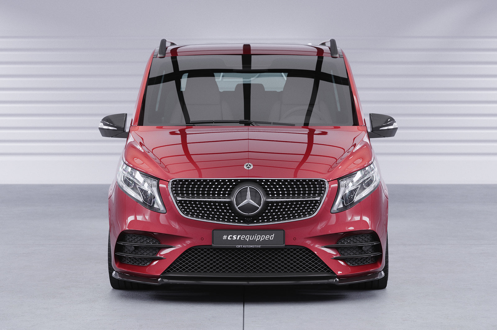 CSR Frontspoiler | Cup-Spoilerlippe mit ABE für Mercedes-Benz V-Klasse 447 AMG-Line CSL545-L Unlackiert roh (Lackierung erforderlich)