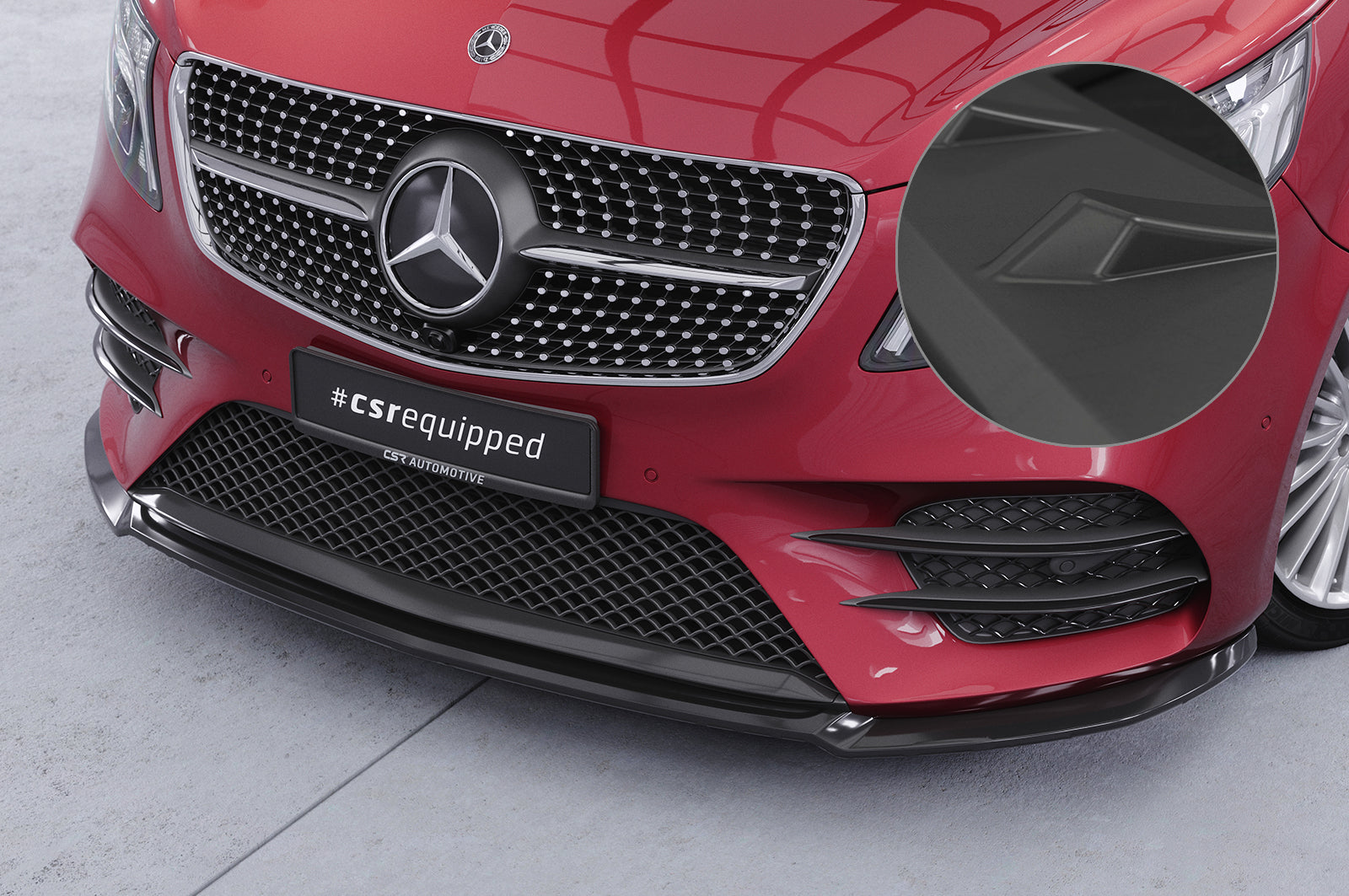 CSR Frontspoiler | Cup-Spoilerlippe mit ABE für Mercedes-Benz V-Klasse 447 AMG-Line CSL545-L Unlackiert roh (Lackierung erforderlich)