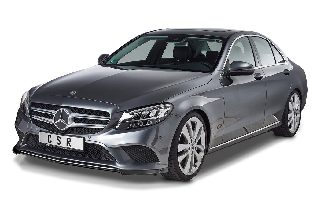 CSR Frontspoiler | Cup-Spoilerlippe mit ABE für Mercedes-Benz C-Klasse W205 CSL546-C Carbon Look Hochglanz (keine Lackierung erforderlich)