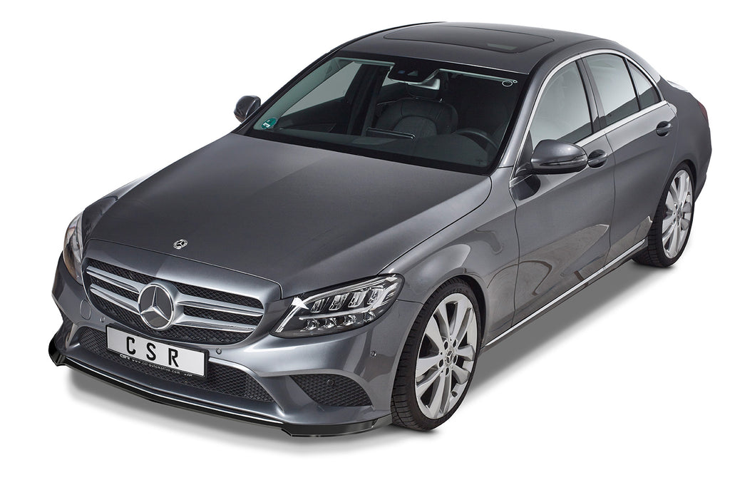 CSR Frontspoiler | Cup-Spoilerlippe mit ABE für Mercedes-Benz C-Klasse W205 CSL546-C Carbon Look Hochglanz (keine Lackierung erforderlich)