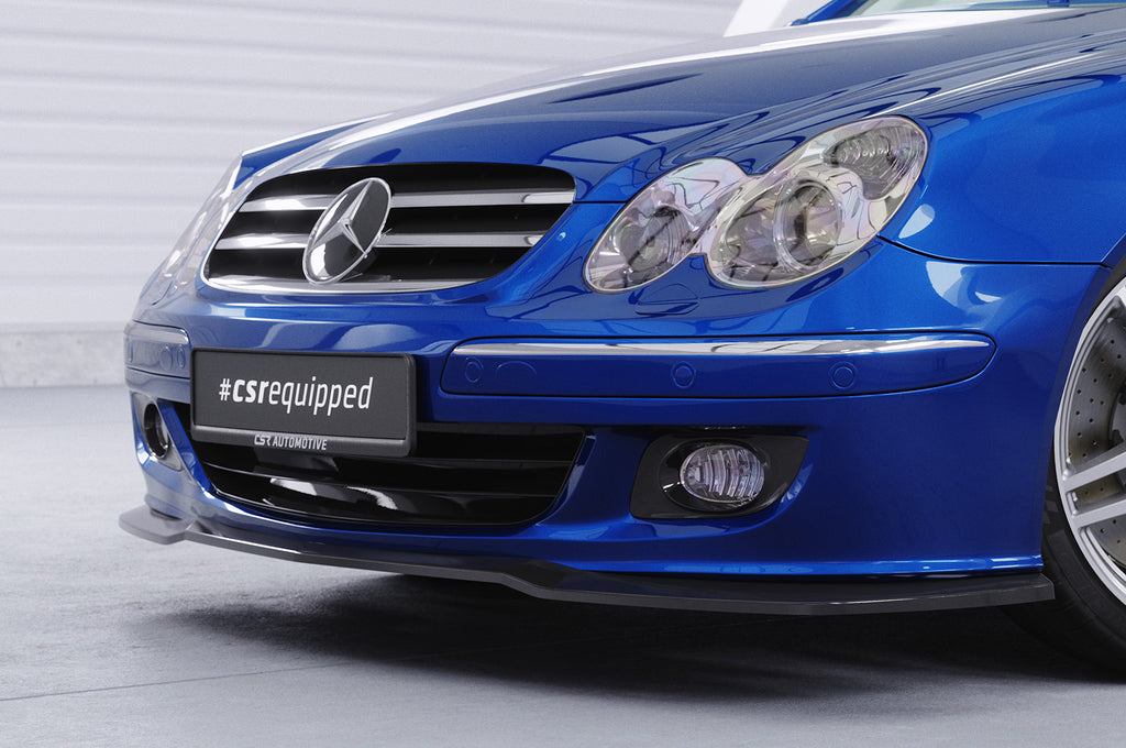 CSR Frontspoiler | Cup-Spoilerlippe mit ABE für Mercedes-Benz CLK A209 / C209 CSL550-C Carbon Look Hochglanz (keine Lackierung erforderlich)