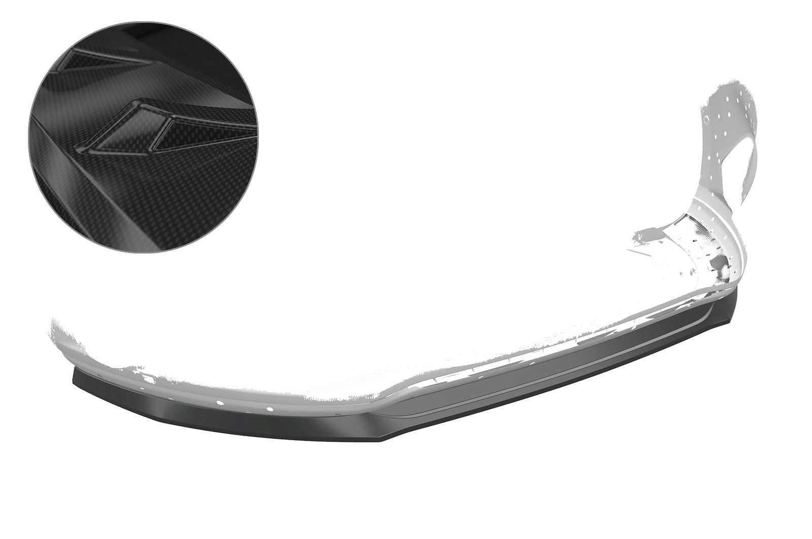 CSR Frontspoiler | Cup-Spoilerlippe mit ABE für Ford S-Max MK2 CSL551-C Carbon Look Hochglanz (keine Lackierung erforderlich)
