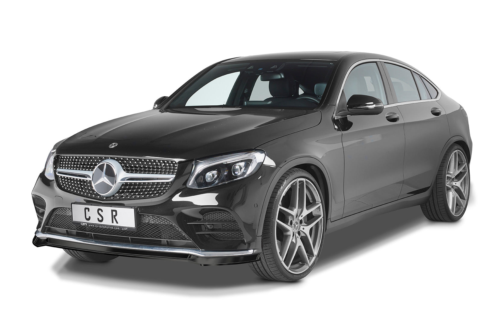 CSR Frontspoiler | Cup-Spoilerlippe mit ABE für Mercedes-Benz GLC (X253/C253) AMG-Line CSL552-C Carbon Look Hochglanz (keine Lackierung erforderlich)