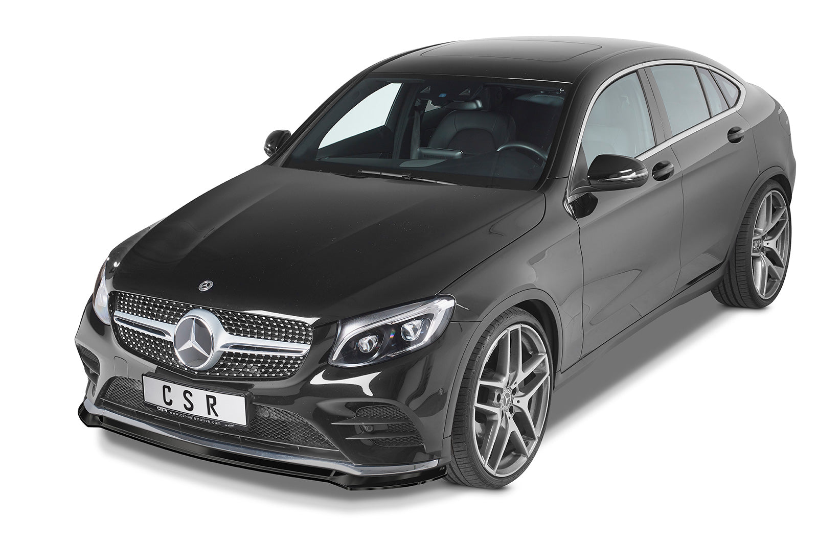 CSR Frontspoiler | Cup-Spoilerlippe mit ABE für Mercedes-Benz GLC (X253/C253) AMG-Line CSL552-C Carbon Look Hochglanz (keine Lackierung erforderlich)